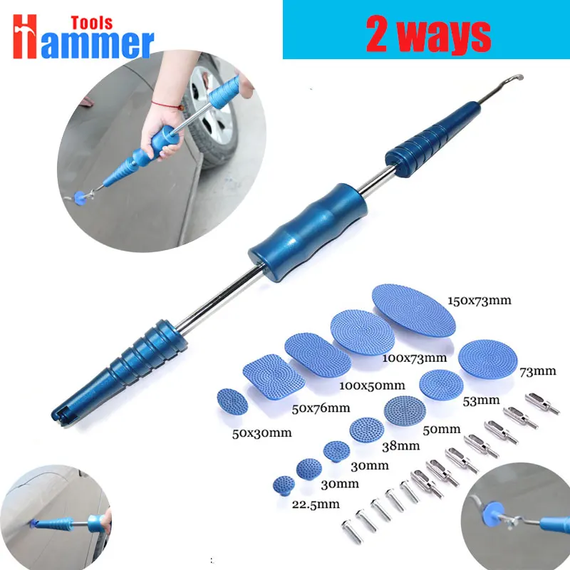 Dent Removal Paintless Dent Repair Tools Dent Puller Slide Hammer Puller Tabs Suction Cup Hand Tools Kit