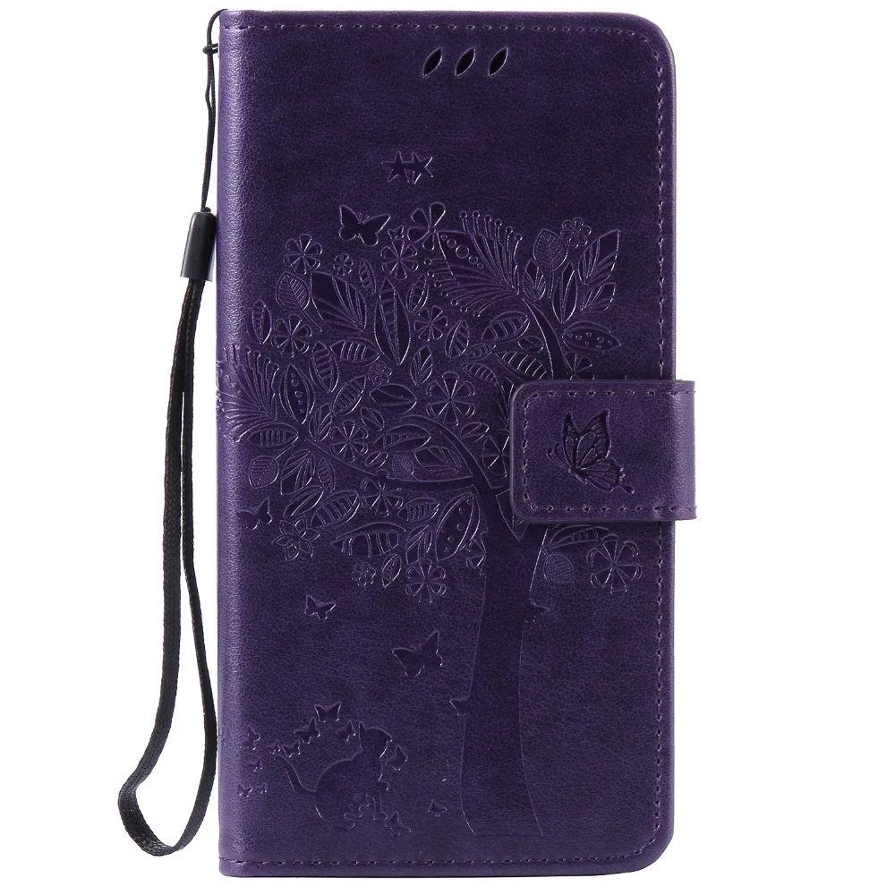 Для Huawei Honor 4X/Honor 5X чехол для Fundas 5C Coque 3D Tree Cat Pattern кошелек Магнитный флип кожаный