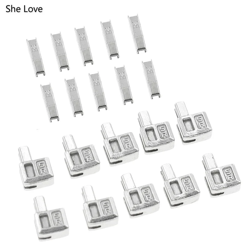 1 She Love 10 наборов 5# металлический фиксатор для ремонта молнии DIY Швейные аксессуары для одежды - Цвет: 1