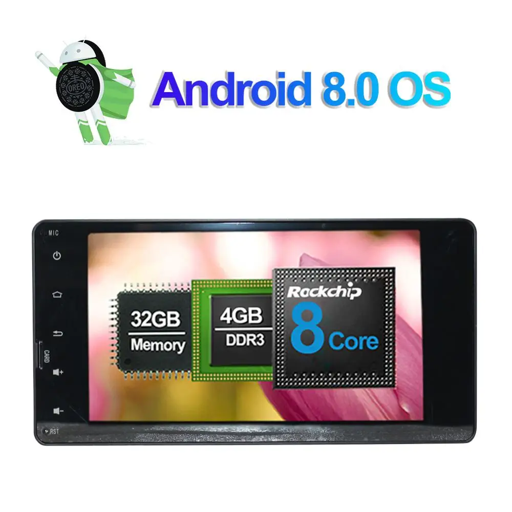 7 дюймовый Full Touch Android 8 0 Восьмиядерный автомобильный радиоприемник GPS навигация