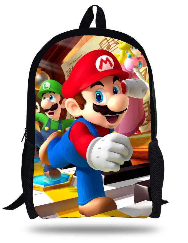 16 дюймов популярная игра Super Mario Bros Печатный Рюкзак Набор для детей школьные сумки