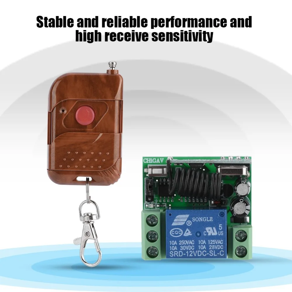 12V Одиночный CH 433MHz многофункциональный беспроводной пульт дистанционного
