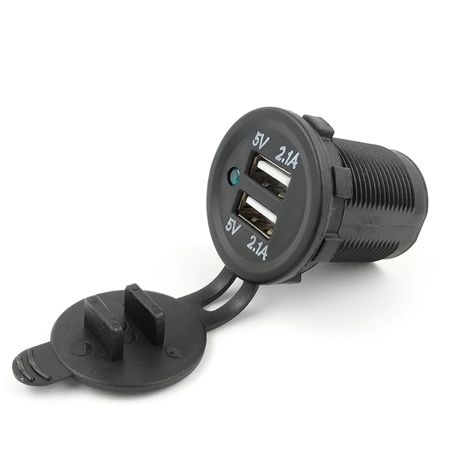 Водонепроницаемый двойной USB 12 24V 4.2A/DC автомобильный адаптер зарядное устройство
