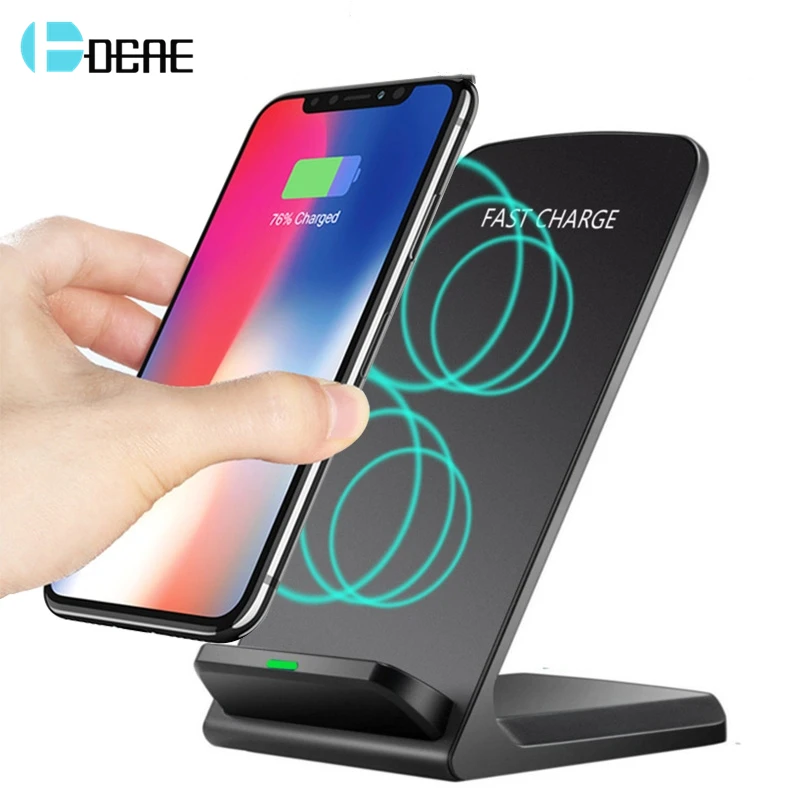 Беспроводное зарядное устройство Qi DCAE 10 Вт для iPhone 11 Pro X XR XS Max 8 Samsung Note 9 S10 S8