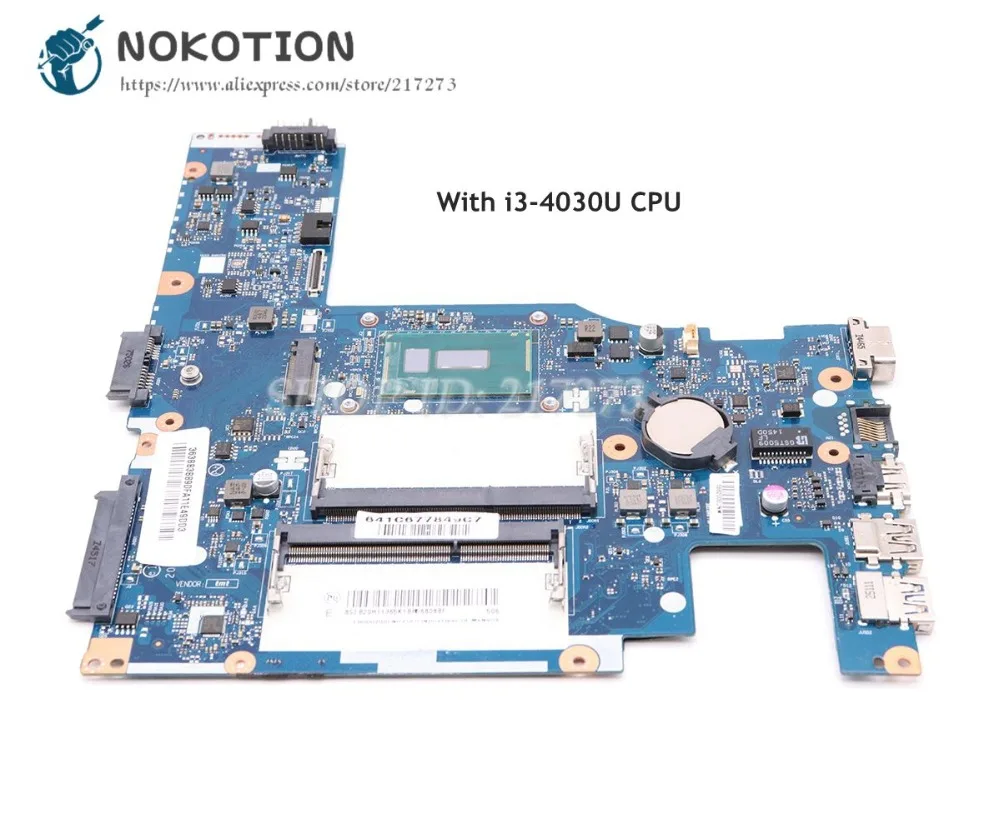 

NOKOTION для ноутбука Lenovo G40 G40-80, материнская плата SR1EN I3-4030U, ЦПУ ACLU3 ACLU4 UMA NM-A362, основная плата