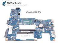 nokotion for lenovo g40 g40 80 laptop motherboard sr1en i3 4030u cpu aclu3 aclu4 uma nm a362 main board