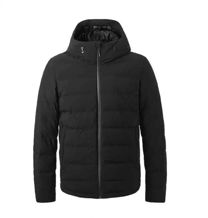 black L Xiaomi youpin регулятор температуры пуховик 90% gray Goose вниз Зарядка сокровище источник питания от 38 до 50 градусов usb - Цвет: black L