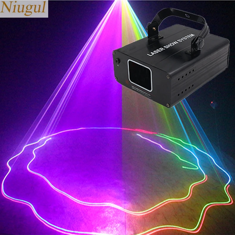 

RGB Full Color Laser Light Linear Beam Effect Stage Lighting /DMX512/Auto/Sound Control Disco Party Show DJ Scan Laser Projector
