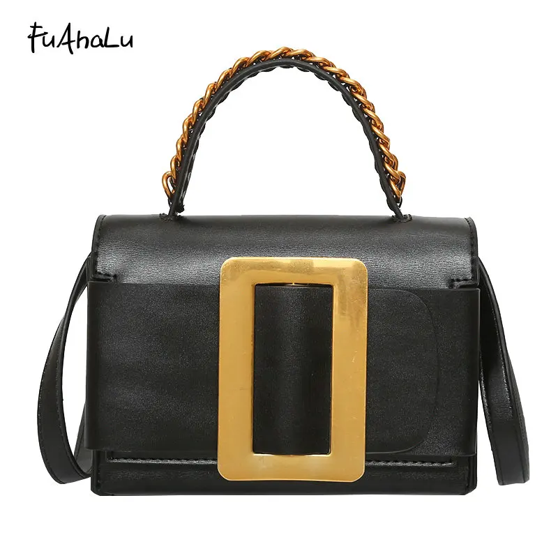

FuAhaLu new retro ladies wave tide shoulder Messenger bag fashion wild mini square bag