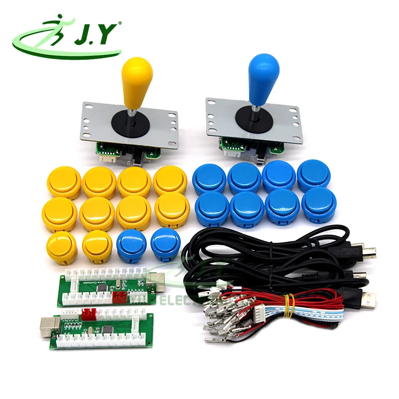 2 игрока Аркада DIY kit zero delay USB контроллер ПК джойстик + кнопка овальная Сфера MAME и