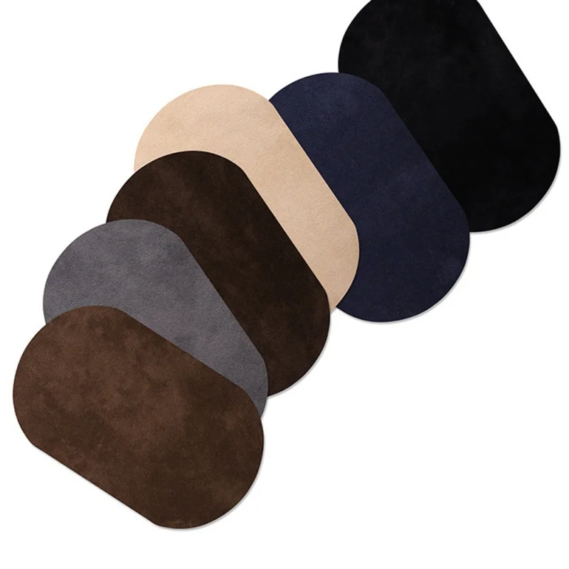 Хит продаж 2 шт. замшевые Пластыри для свитера рукавов локоть эллиптические патчи