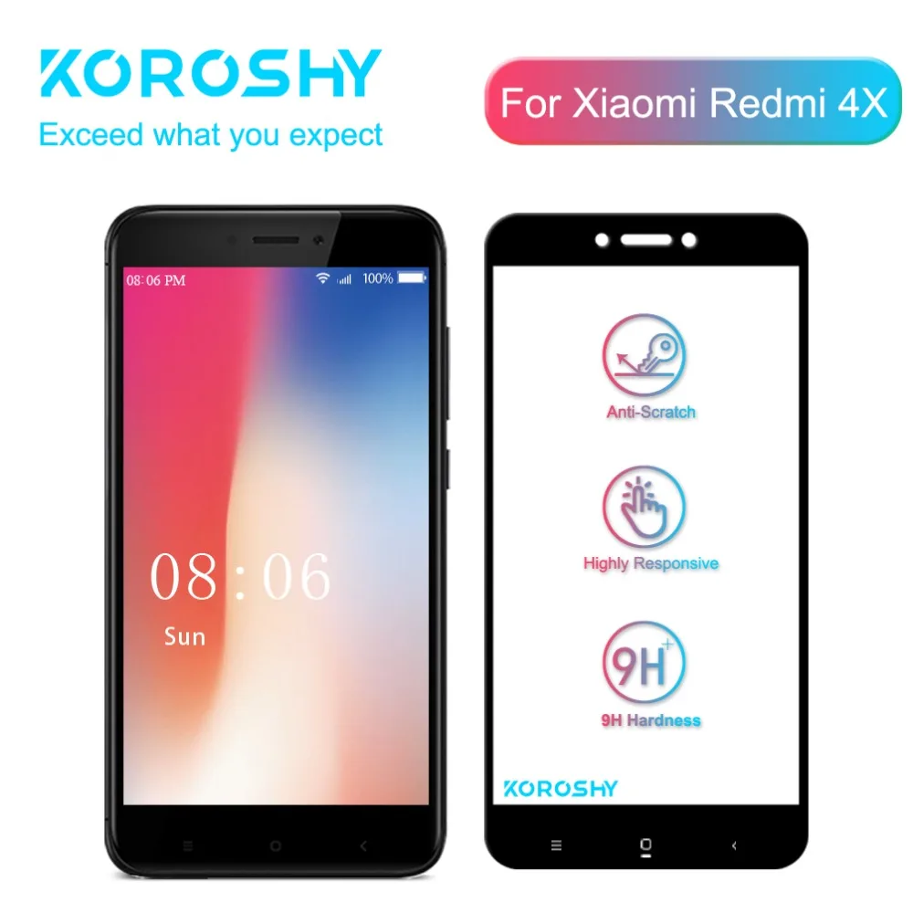 Закаленное стекло 9H для Xiaomi Redmi 4X Redmi4X 4 X Защитная пленка экрана Real 2.5D с полным