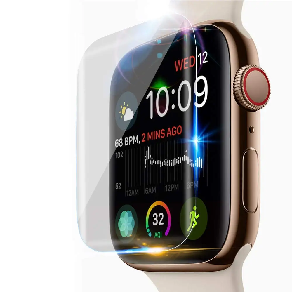 Защитный чехол для Apple watch мягкая Противоударная пленка 42 мм 38 серия 4 44 40 Iwatch band 9D