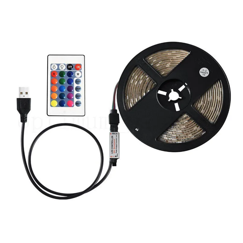 5050RGB USB Светодиодная лента лампа для ТВ задней панели изменение цвета + пульт