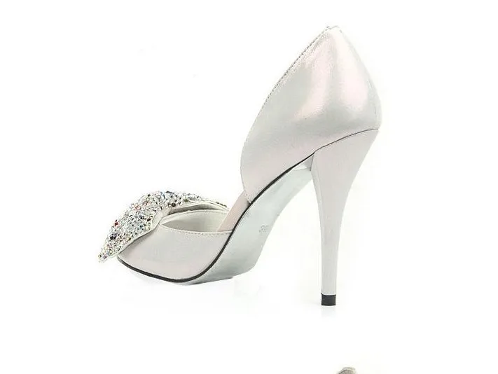 Popular women Shoes Silver Rhinestone Wedding Bridal Dress Genuine Leather Crystal Sandals Womens Sexy Platform | Обувь