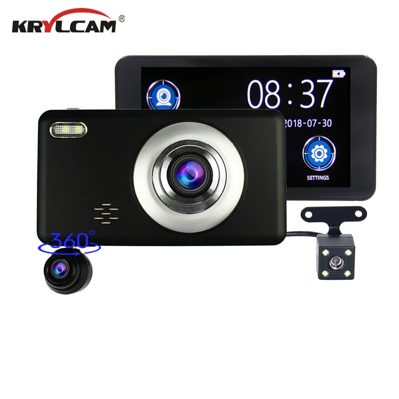 Krylcam H11 3 камеры объектив 4 0 InchTouch экран Dash камера двойной с камерой заднего вида
