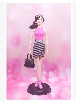 Одежда для куклы; платье; брюки для куклы Барби; 1:6; BBI362 - Цвет: F a dress