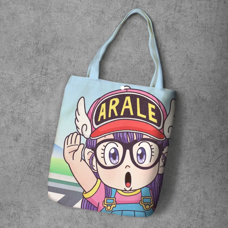 Arale девушка мультфильм студент печатных холст шоппинг рюкзак большой емкости аниме Tote Модные женские повседневные сумки на плечо