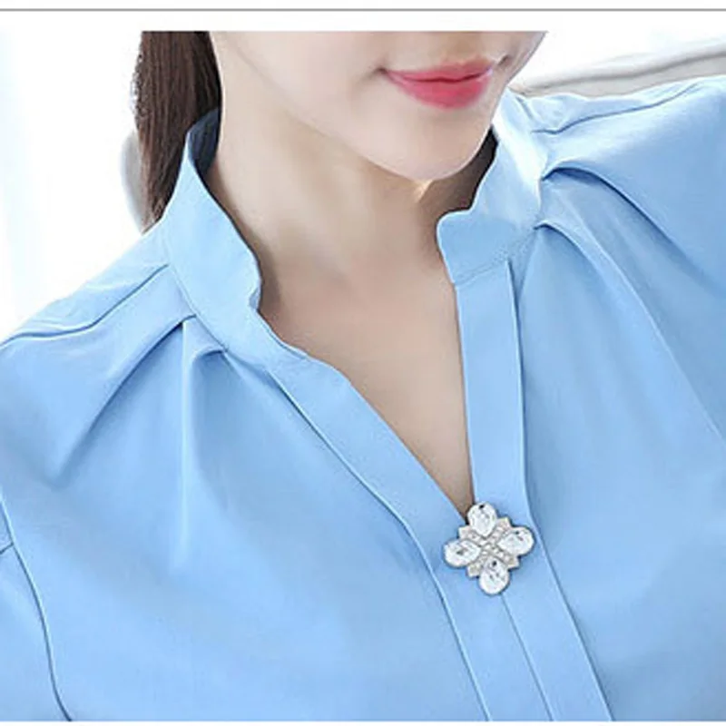 Крутые летние женские модные белые блузки больших размеров S 3XL с пышными