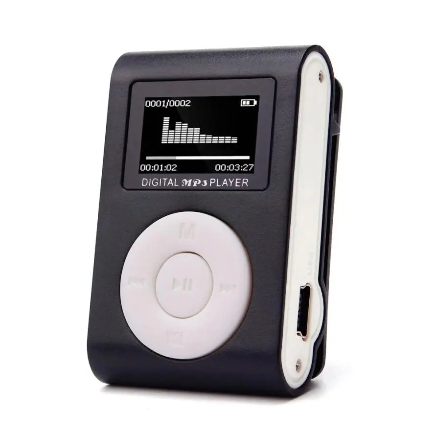Поддержка 32 ГБ Micro SD TF карты портативный mp3 плеер мини USB MP3 с клипсой ЖК экран Hi Fi