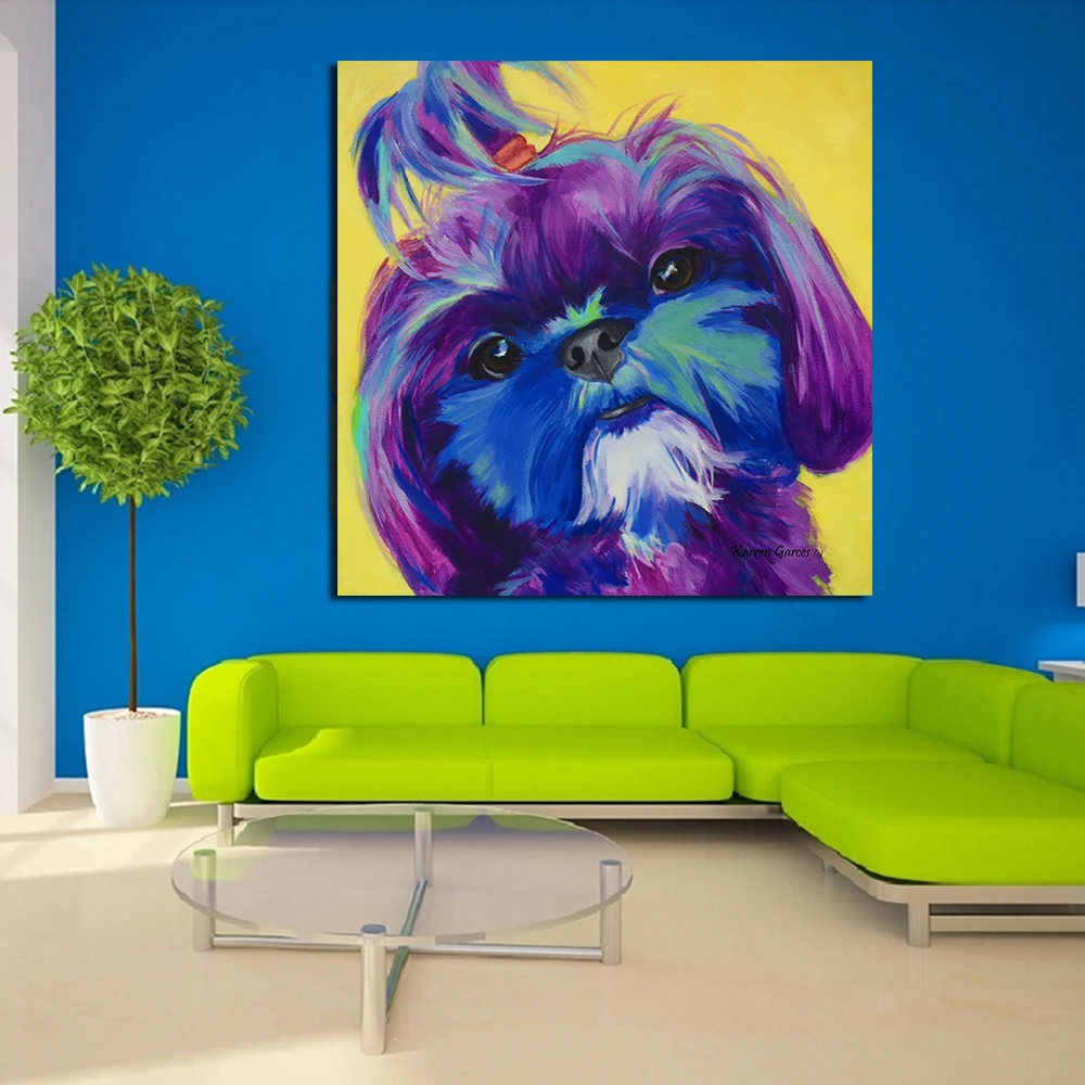 Картина маслом на холсте Щенок без рамки | Дом и сад