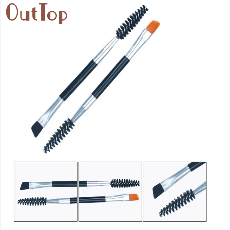 2019 Newly 1PC Makeup brush Double-headed Inclined Eyebrow Brush Eyelashes Volume Tool Freeshipping 30p1221 | Красота и здоровье