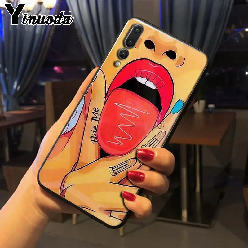Yinuoda резиновый мягкий чехол для телефона из ТПУ с изображением сексуальной