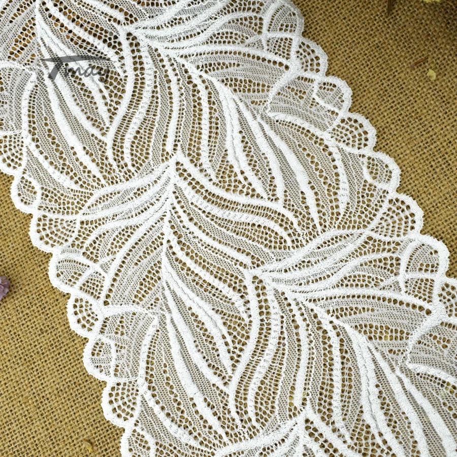 Растягивающиеся эластичные кружева #259 белого цвета отделка товары для шитья