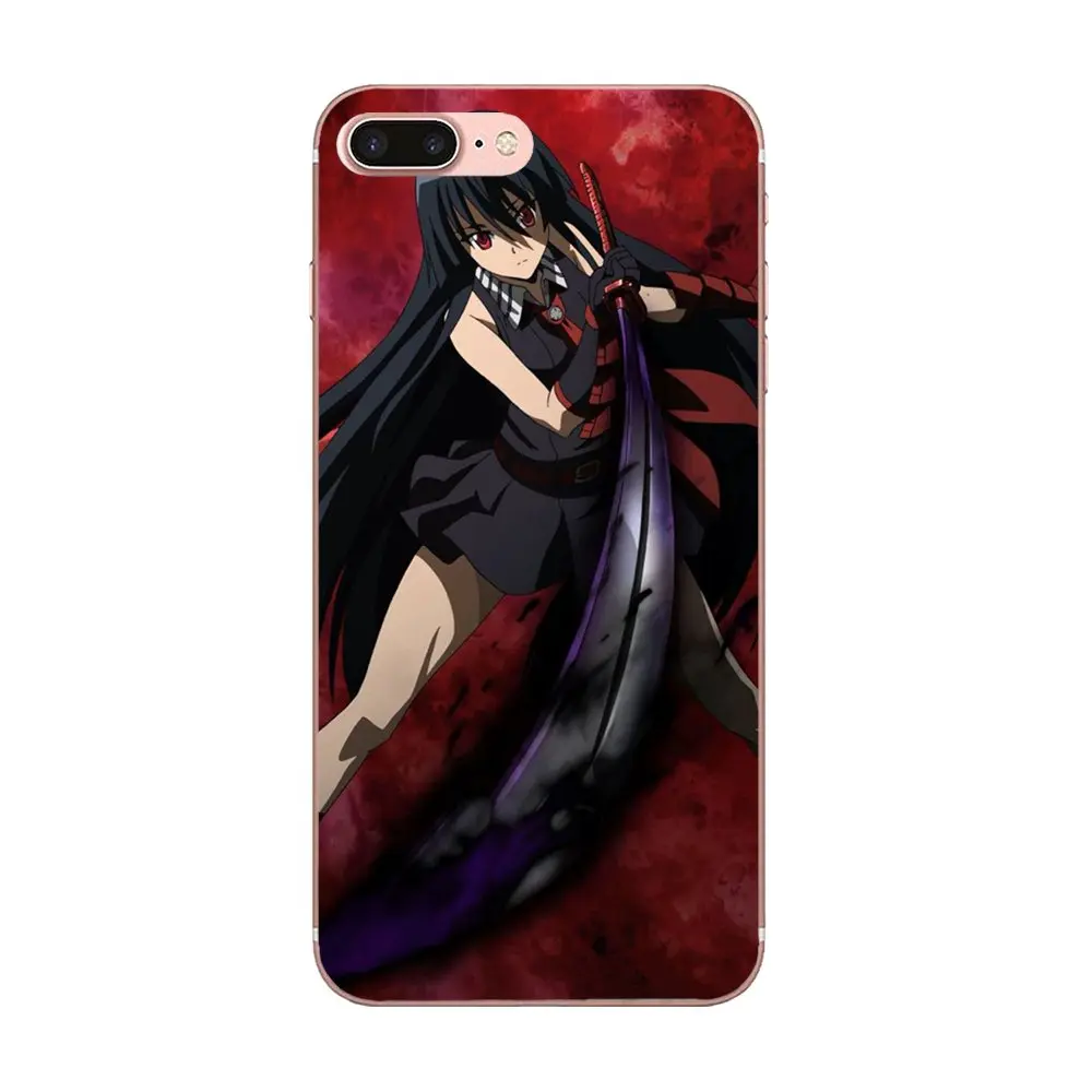 Мягкие сумки для сотовых телефонов Akame Ga Kill с аниме принтом Apple iPhone 4 4S 5 5C 5S SE 6 6S 7 8