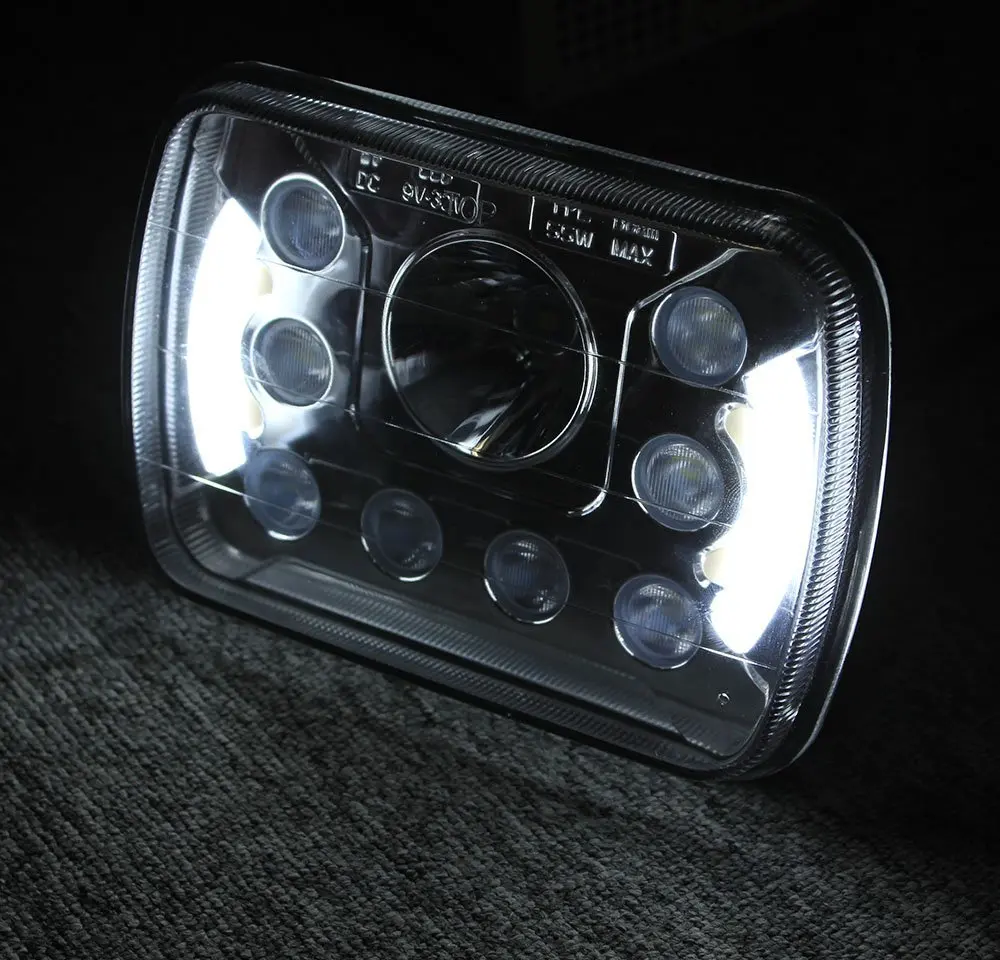1 пара грузовик объектив проектора авто противотуманные фары лампа 12V led 7X6