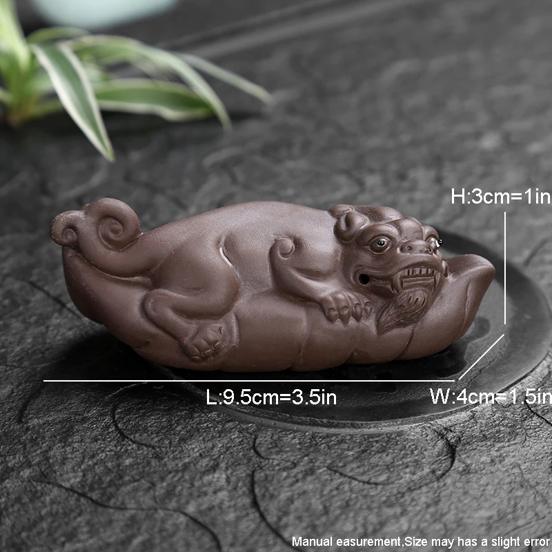 Китайская ручная работа счастливый фэн шуй статуэтка храбрых войск Исин Zisha чай