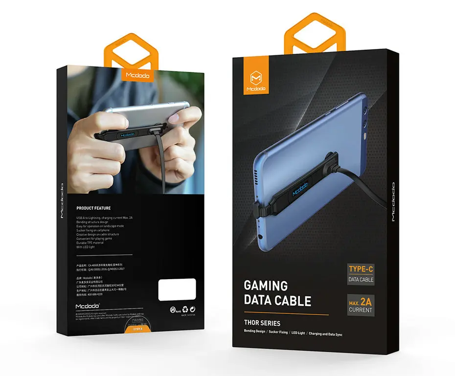Mcdodo usb type-C кабель для samsung S9 S8 Xiaomi Redmi Note 7 2A Быстрая зарядка USB C для HUAWEI P30 Pro P20 игровой кабель для передачи данных Шнур