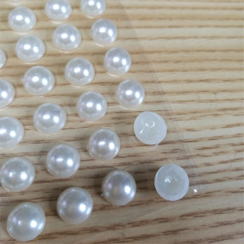 63 шт./лот белый искусственный жемчуг акриловый самоклеющийся стикер мобильный