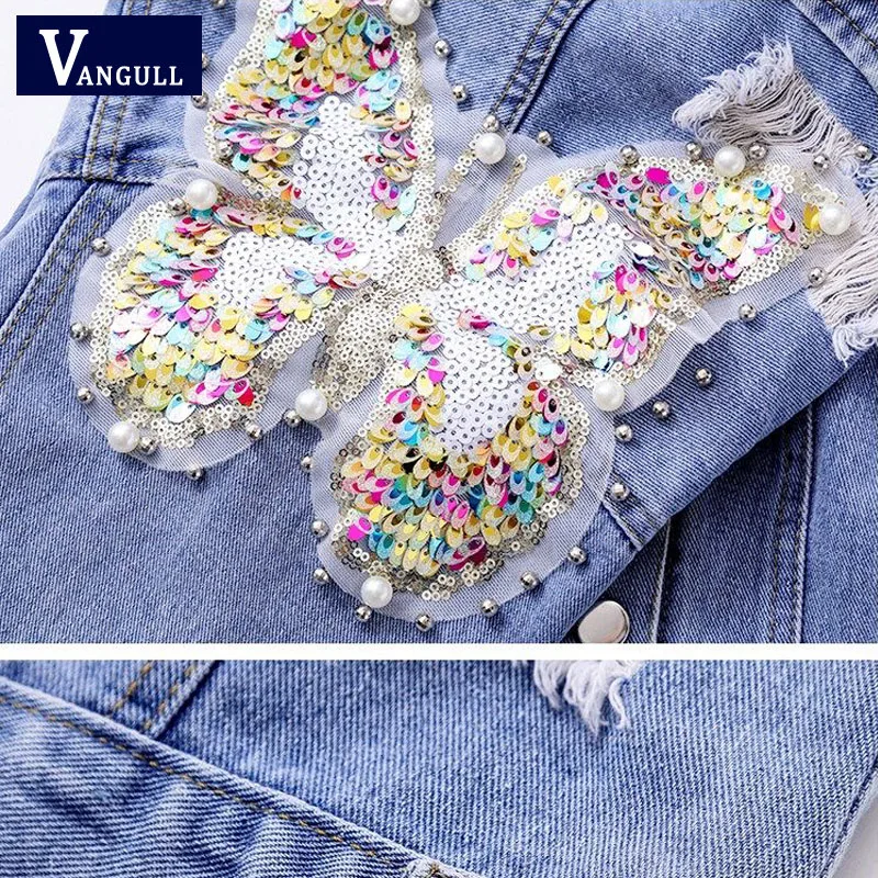 Джинсовая куртка Vangull новинка 2019 повседневные женские свободные куртки с