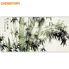 Картина CHENISTORY из бамбука сделай сам по номерам, Современная Настенная картина в китайском стиле, холст, большой размер 60x120 см для гостиной