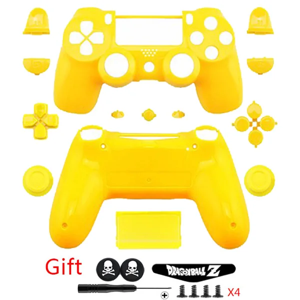 Стильный Желтый Полировка Пластиковых Геймпад Полный Дело Shell ТОП и Нижняя