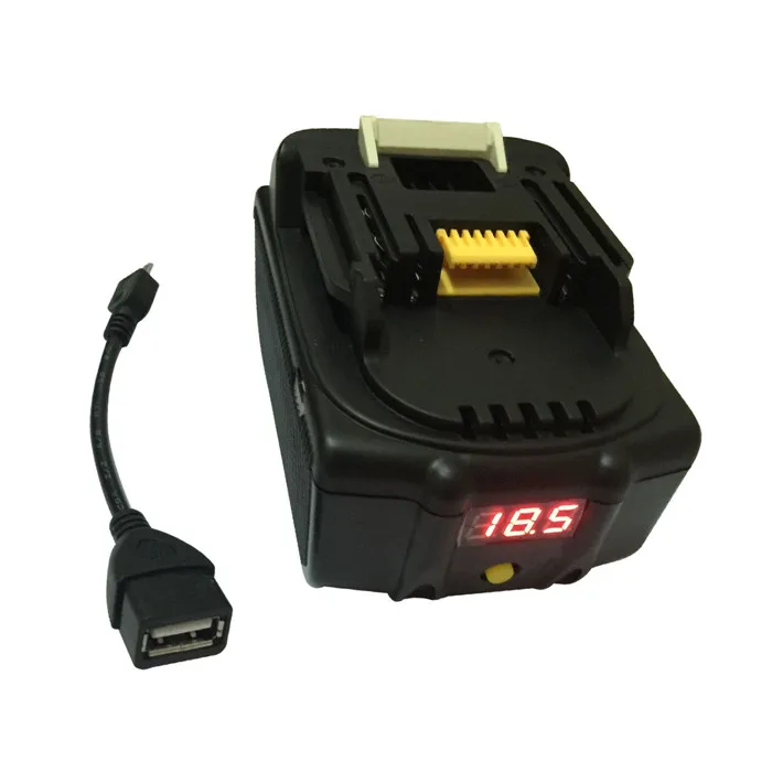 

Usb-порт 18В аккумулятор 5000 мАч для Makita со светодиодным индикатором 194204-5 194205-3 194309-1 BL1815 BL1830 BL1835 LXT400