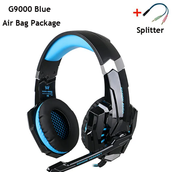 G9000 BLUE CABLE G2000 G4000 G9000 Игровые наушники проводные наушники с глубоким басом с микрофоном светодиодный светильник наушники для PS4 ноутбук Xbox PC Gamer - Цвет: G9000 BLUE CABLE