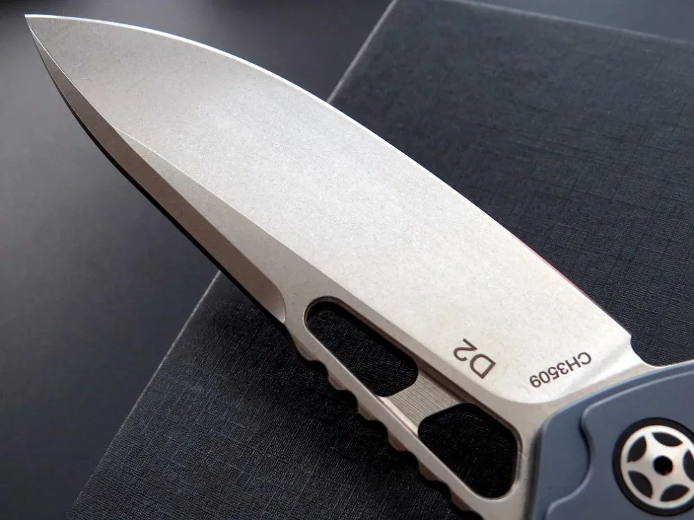 CH3509 D2 складной нож TC4 ручка из углеродного волокна шарикоподшипник для кемпинга