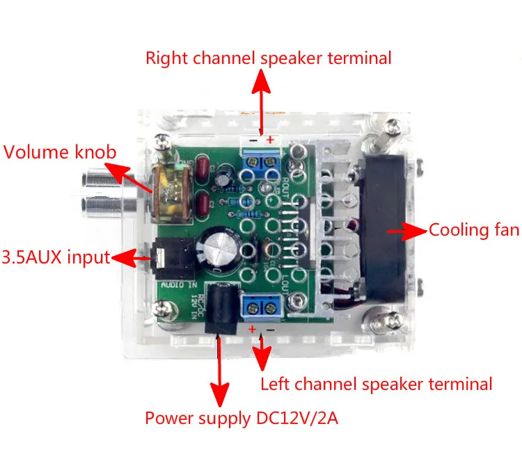 GHXAMP HIFI TDA7297 цифровой усилитель Аудио 15 Вт * 2 Мощность Плата усилителя с оболочкой