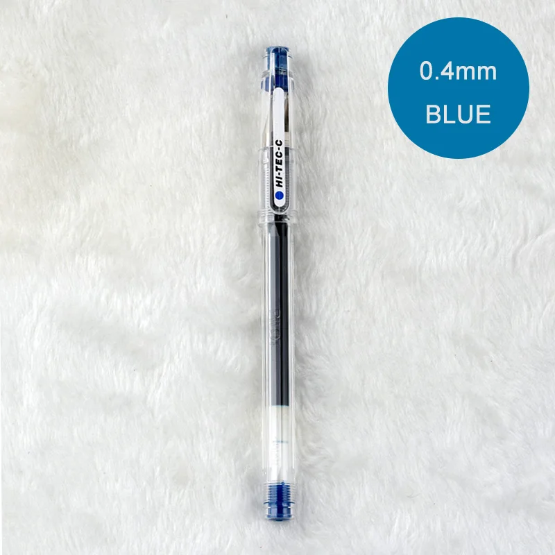 Япония PILOT HI-TEC-C гелевая ручка BLLH20C3/4/5 0.3 мм 0.4 мм 0.5 мм прозрачная ручка финансовые подпись офисная техника 1 шт - Цвет: blue 0.4mm