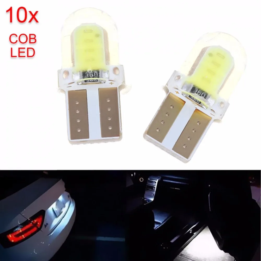 Низкое энергопотребление 10 шт. T10 W5W COB 8 SMD светодиодная Canbus фонарь для номерного
