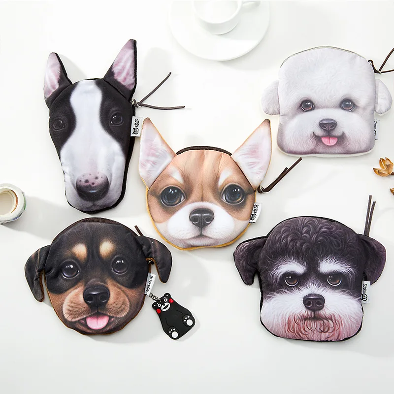 Милый чехол для карандашей на молнии с собакой милый 3D плюшевый кошкой новинка 2016