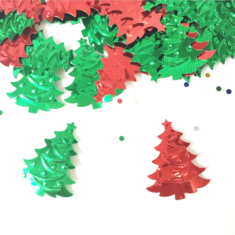 800 шт. красная зеленая фольга в виде дерева|confetti christmas|confetti partyconfetti table decor |