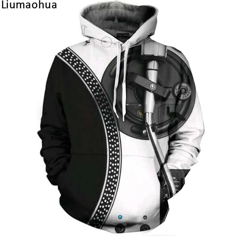 

Abbigliamento moda audio altoparlante 3D full music stampa pullover con cappuccio invernale hip hop abbigliamento da uomo retro