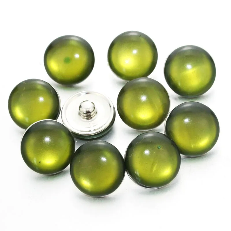 10 шт. женские металлические часы с опалом 18 мм|snap button|one directionsnap button watch |