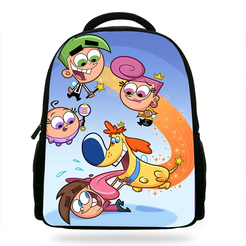 Довольно OddParents мультфильм рюкзак мальчик школьные сумки Горячие Начальной