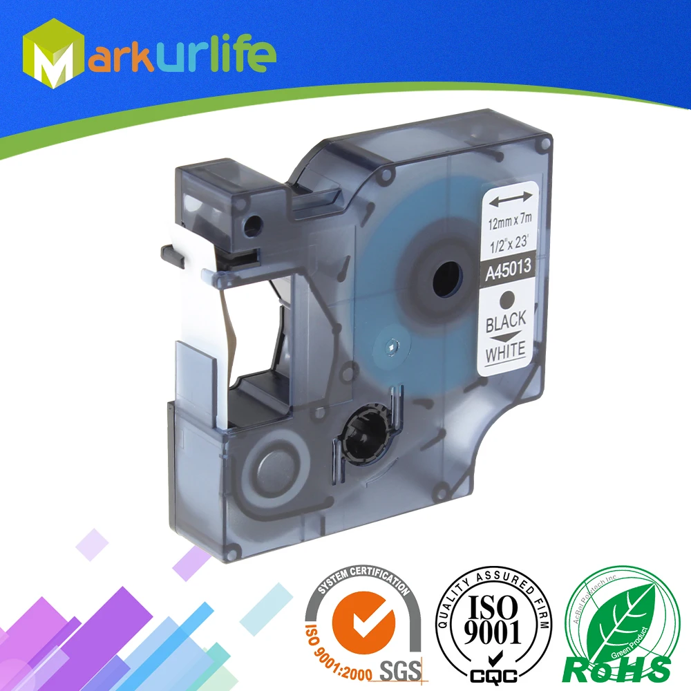 2 упак./лот этикетка кассета для DYMO 45013 s0720530 совместимый с Dymo D1 запись 12 мм * 7 м