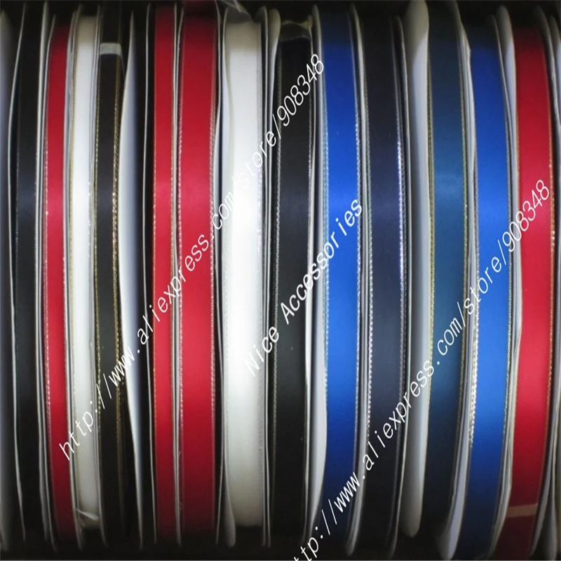 196 цветов 3/8 дюйма 9 мм полиэстер золото серебро фотоаксессуары ES009|satin ribbon|ribbon