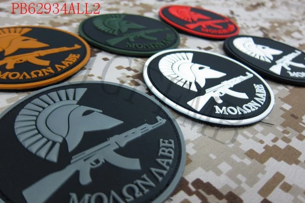 Спартанский Калашников военный тактический боевой дух 3D нашивки из ПВХ|patch badge|3d